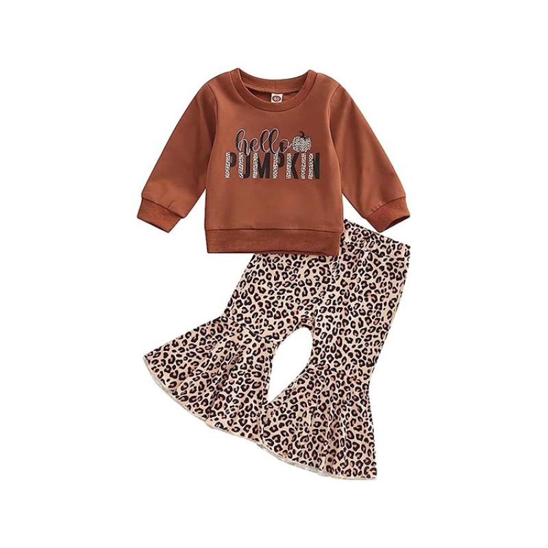 Halloween Outfit Supplier - 2pcs Pumpkin Printed