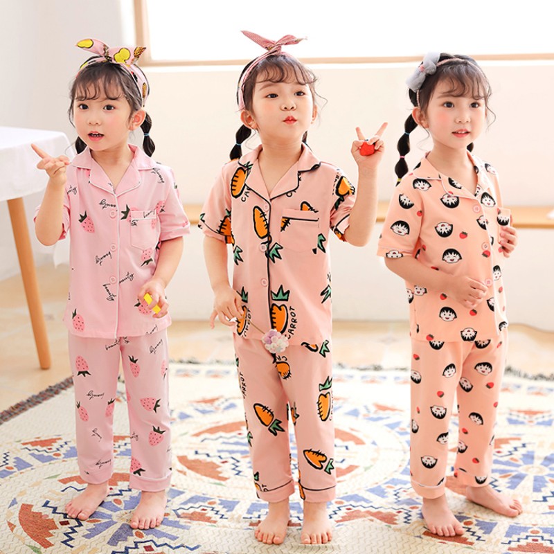 Girls Pajamas Manufacturer - Front Button Suit