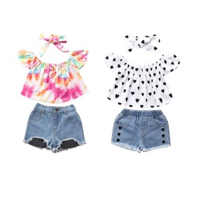 Toddler Outfit Factory - 3pcs Ripped Jeans