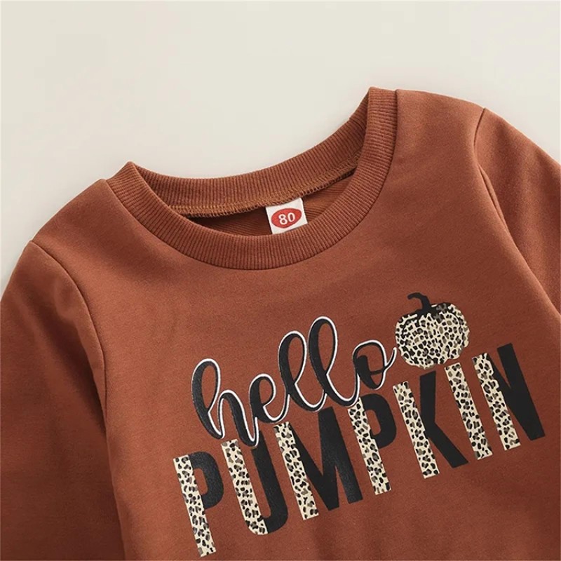 Halloween Outfit Supplier - 2pcs Pumpkin Printed