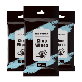 Shoe Wipes Manufacturer - Portable Travel Size Disposable 15pcs