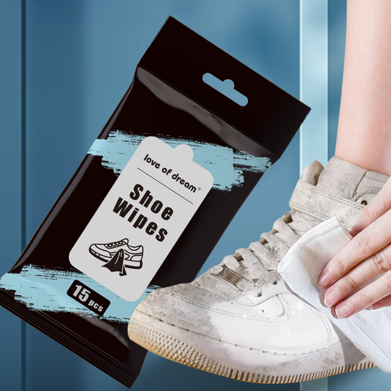 Shoe Wipes Manufacturer - Portable Travel Size Disposable 15pcs