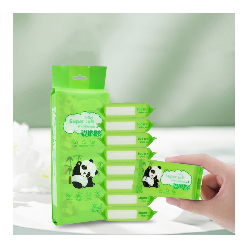 Mini Wipes Supplier - Portable Individual Wrapped 8pcs Pack