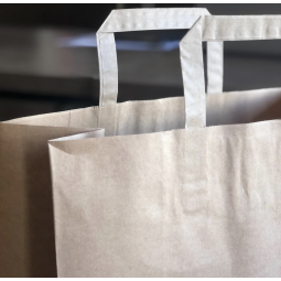 Kraft Paper Bags Wholesale - OEM Eco-Friendly Flat Handle Bags