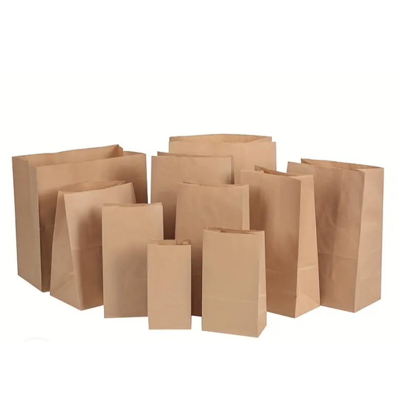 Kraft Paper Bags Wholesale - OEM Eco-Friendly Flat Handle Bags