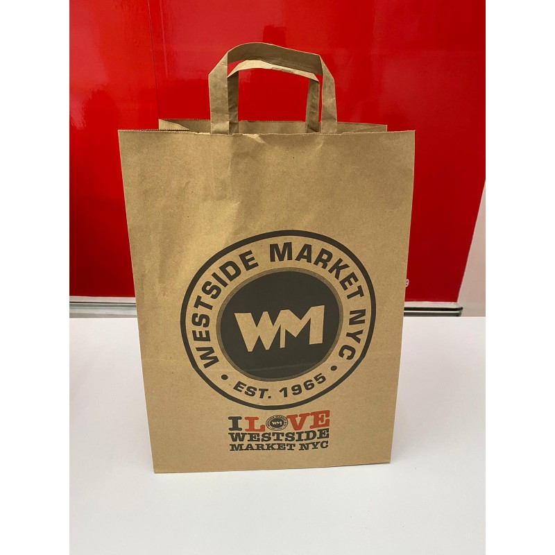 Kraft Paper Bags Factory - OEM Flat Handle Custom Printed Bags