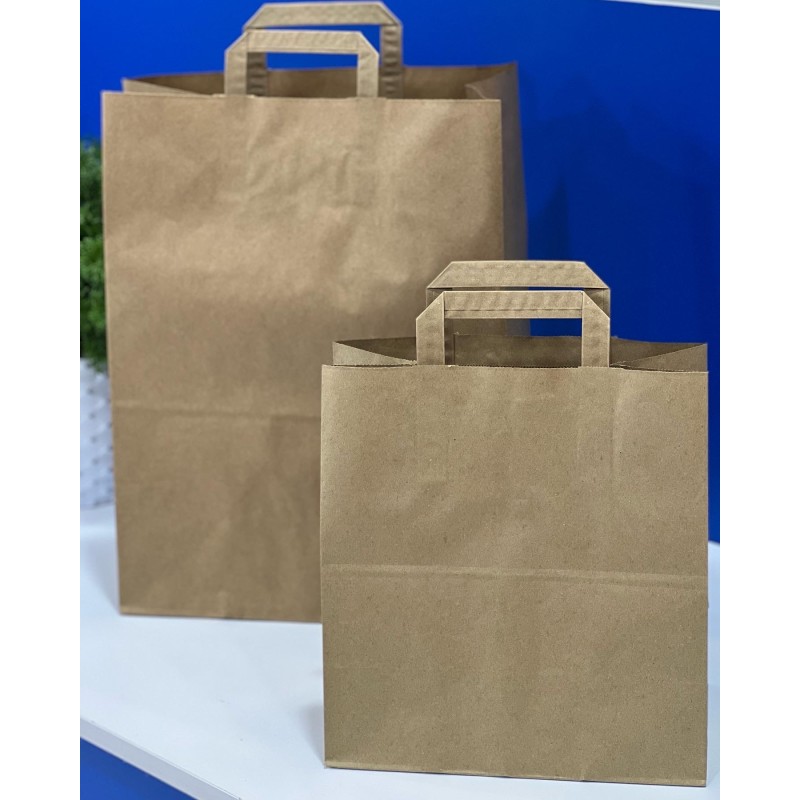 Kraft Paper Bags Wholesale - OEM Eco-Friendly Flat Handle Bags