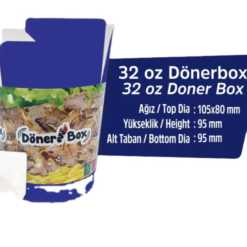 Food Container Factory - OEM 32 oz Eco-Friendly Doner Kebap Box