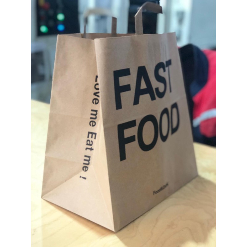 Kraft Paper Bags Manufacturer - Custom Printed Flat Handle Bags