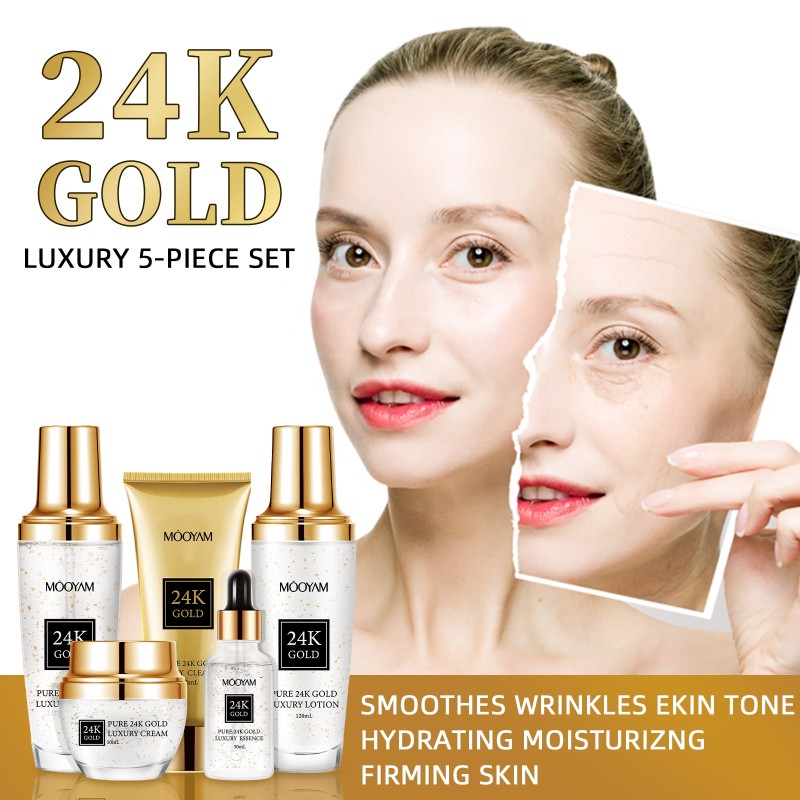 Gold Set Supplier - OEM 24K Anti-aging Wrinkle Facial Care Kit