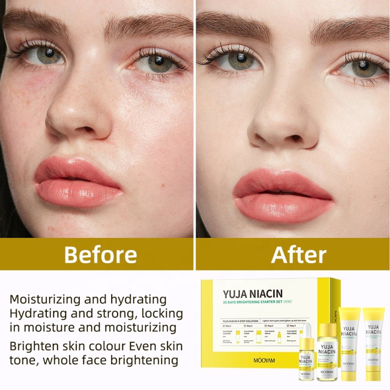 Niacinamide Set Supplier - OEM Grapefruit Whitening Travel Skin Care