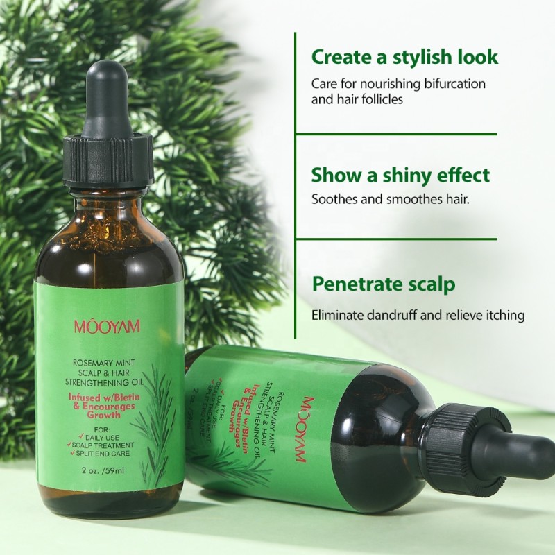 Hair Oil Supplier - OEM Biotin Rosemary Promote Growth Strengthen