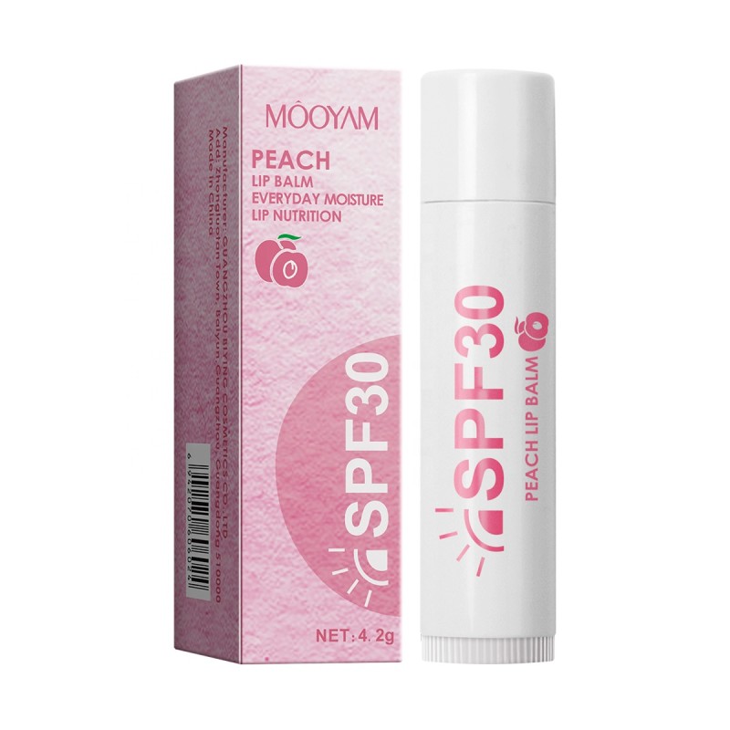Lip Balm Supplier - OEM Peach Natural Butter Long Lasting SPF