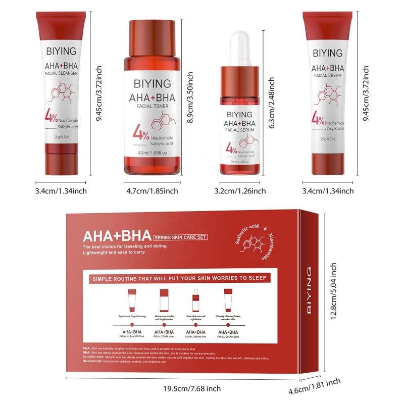 Skin Care Set Factory - OEM AHA BHA 30 Days Miracle Travel Kit