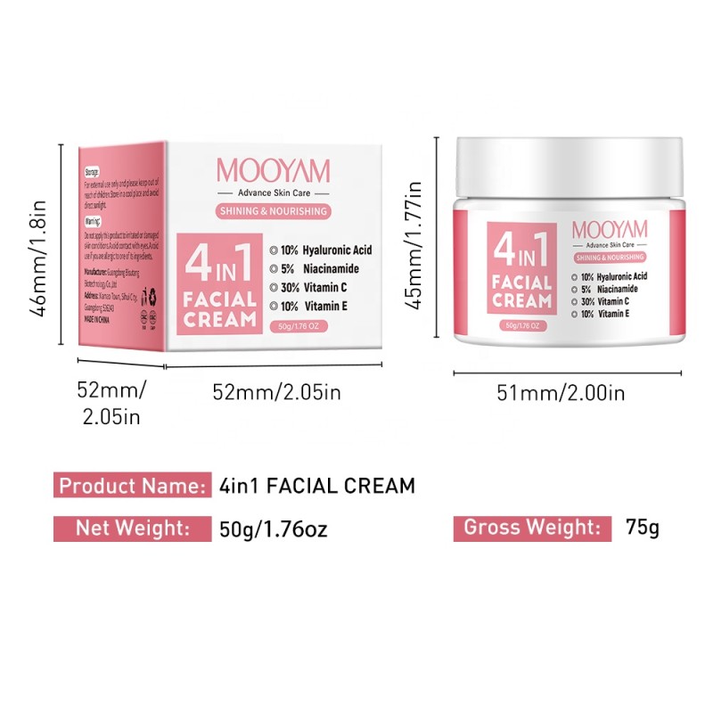 Facial Cream Supplier - OEM 4 in 1 Nicotinamide Vitamin C Aging