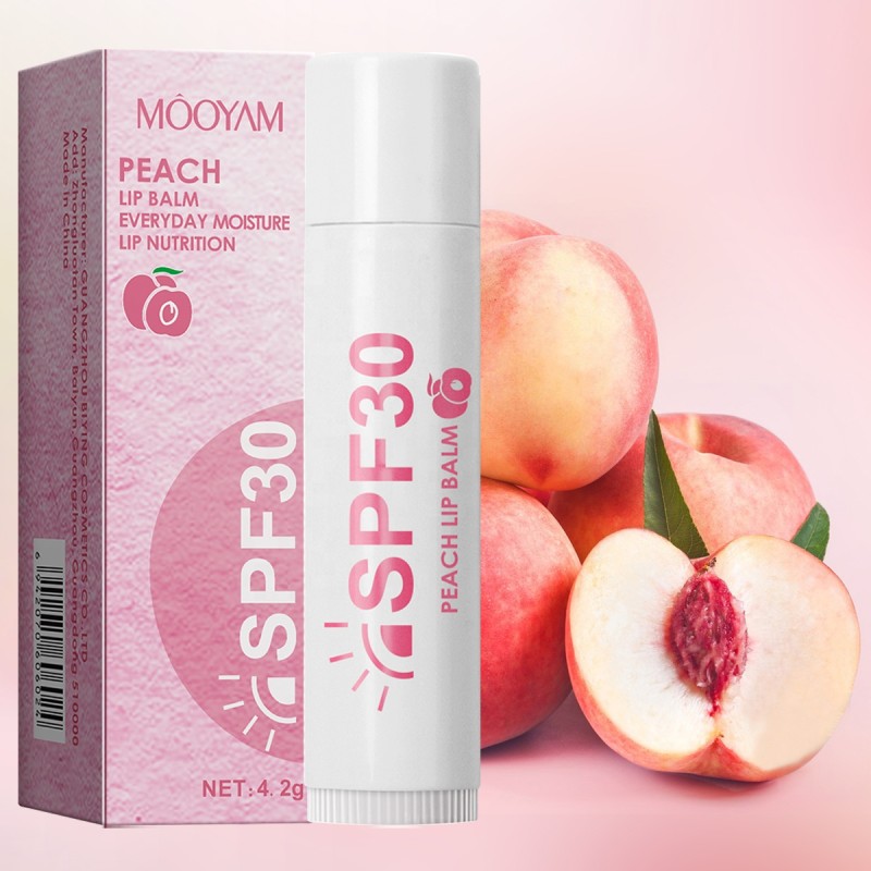Lip Balm Supplier - OEM Peach Natural Butter Long Lasting SPF