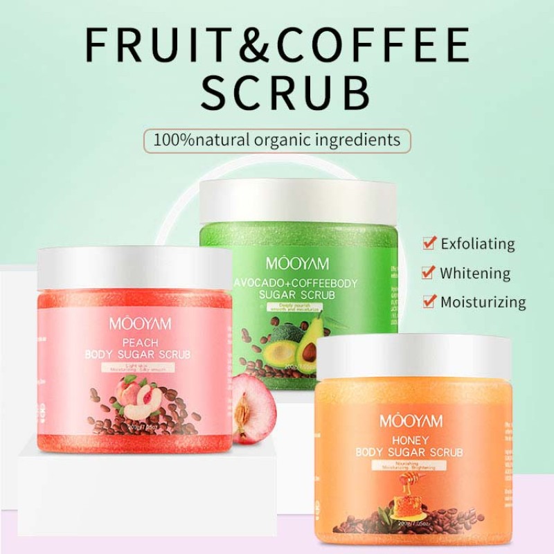 Coffee Scrub Factory - OEM Fruit Natural Whitening Sugar Body