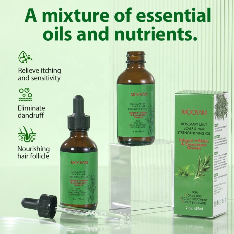 Hair Oil Supplier - OEM Biotin Rosemary Promote Growth Strengthen