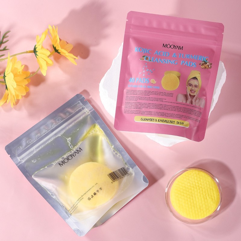 Cleansing Pads Supplier - OEM 40 Pads Kojic Acid Turmeric Facial