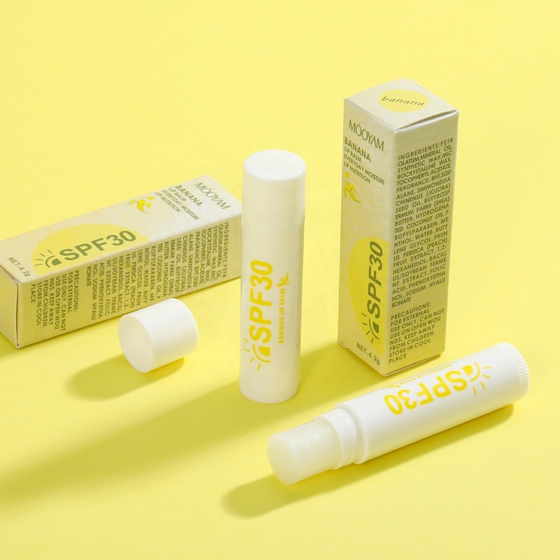 Lip Balm Factory - OEM Banana Vegan Aloe Vera SPF Hydrating