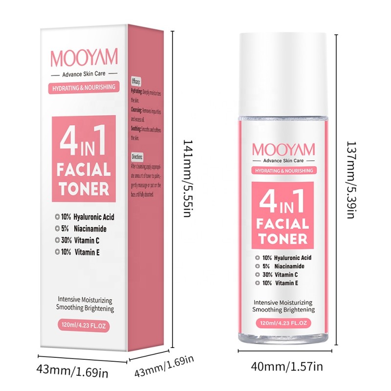 Facial Toner Supplier - OEM 4 in 1 VC Blemish Fade Hydrating