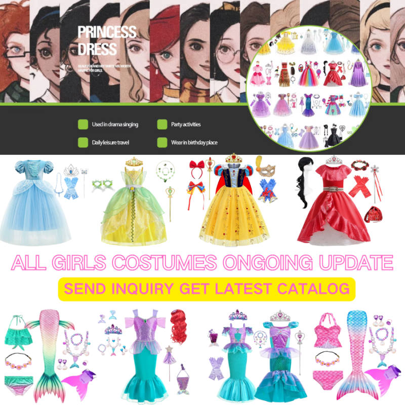 Queen Coronation Dress Supplier - OEM Elsa Costume for Girls