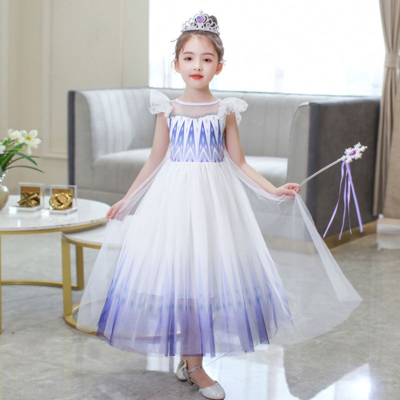 Elsa Anna Dress Supplier - OEM Removable Cloak Movie Costume