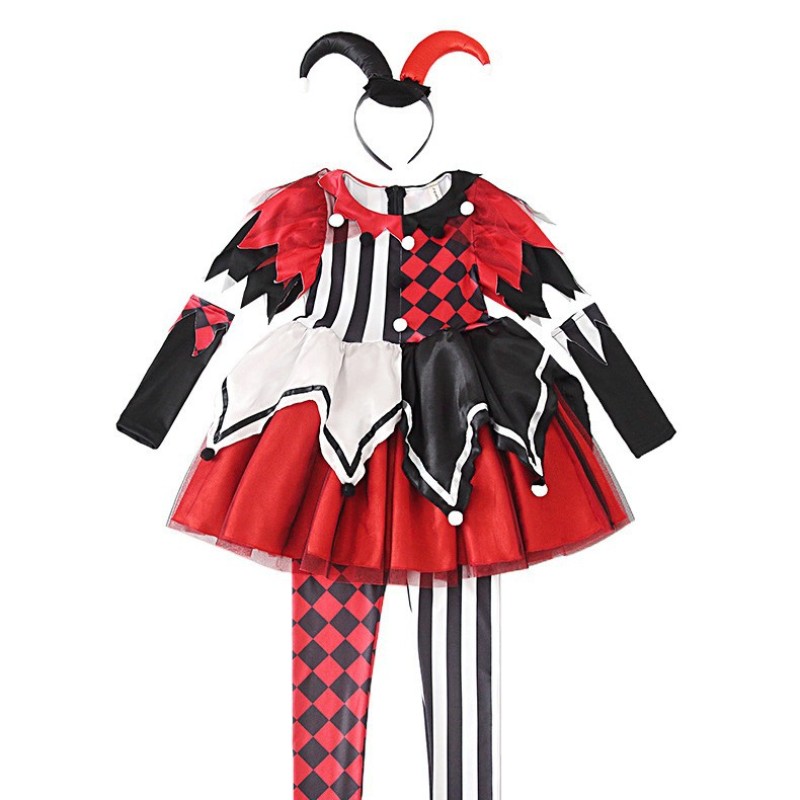 Kids Clown Costume Supplier - OEM Dot Stripe Printed Dress