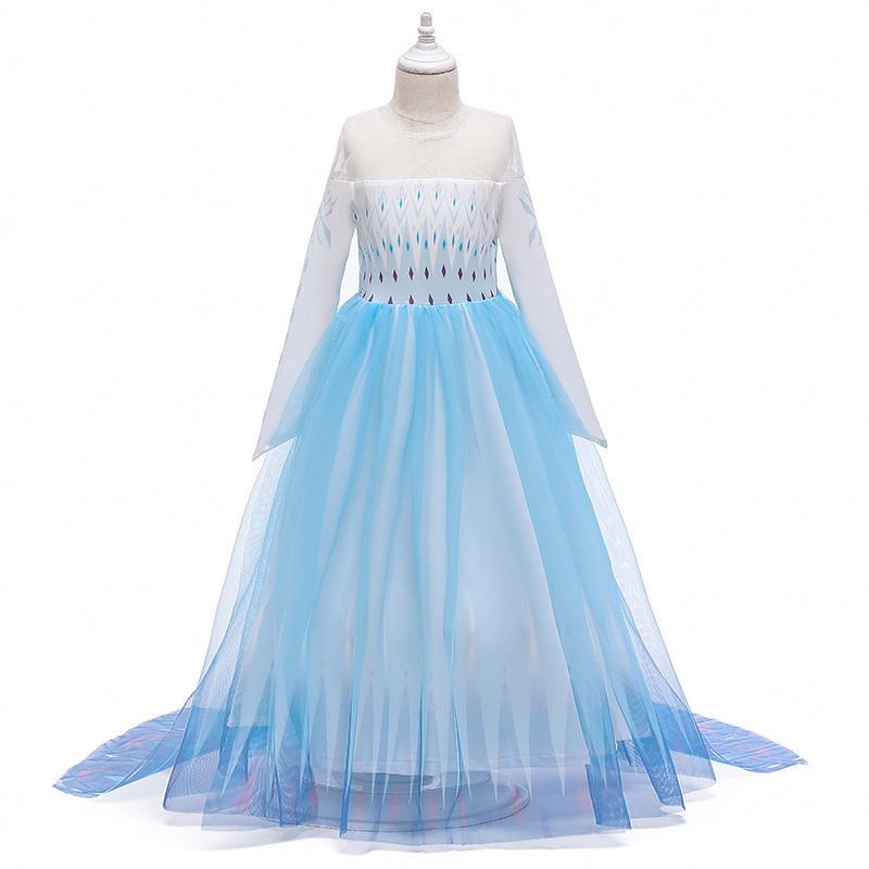 Elsa Dress with Train Factory - OEM Beading Long Sleeve Costume