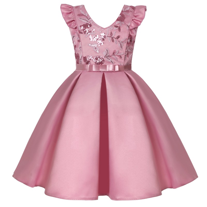 Sleeveless Princess Dress Supplier - OEM Bow Lace Birthday Dress