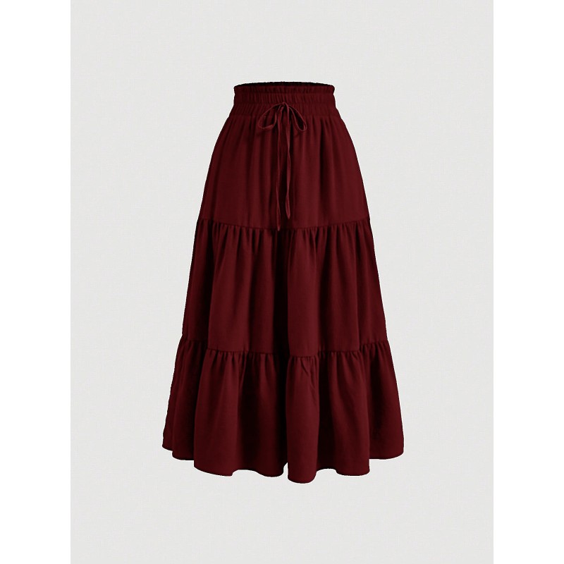 Midi Skirt Manufacturer - Tiered Chiffon Swirl