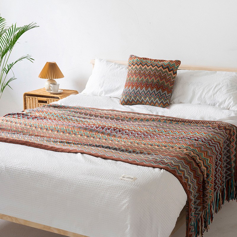 Bohemian Pillow Supplier - Ethnic Striped Knit