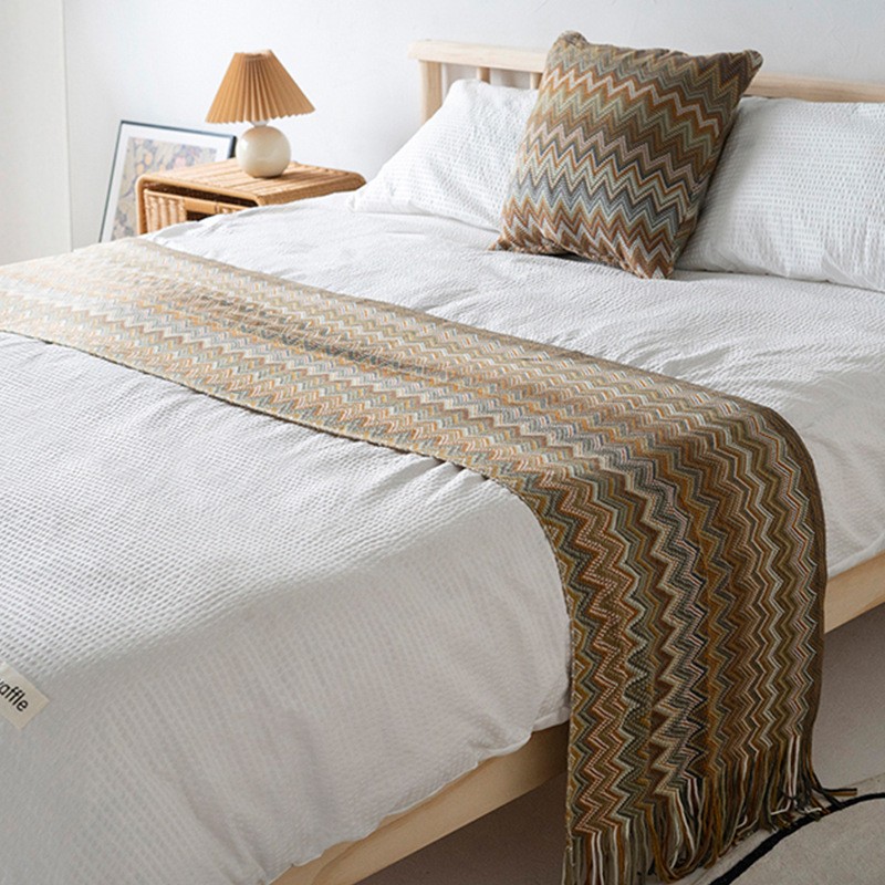 Bohemian Pillow Supplier - Ethnic Striped Knit