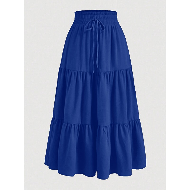 Midi Skirt Manufacturer - Tiered Chiffon Swirl