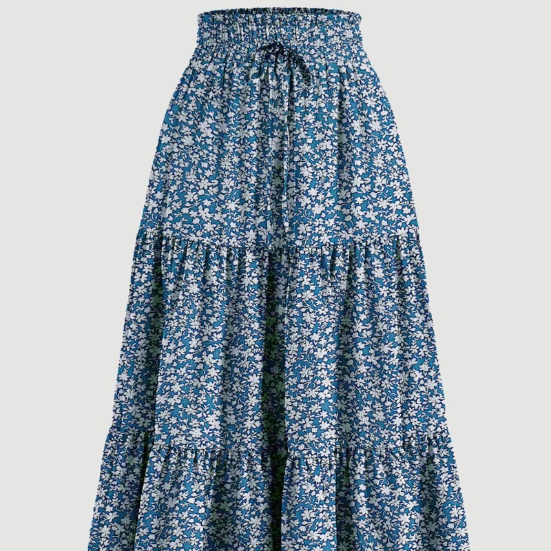Bohemian Skirt Factory - Floral Print A Line