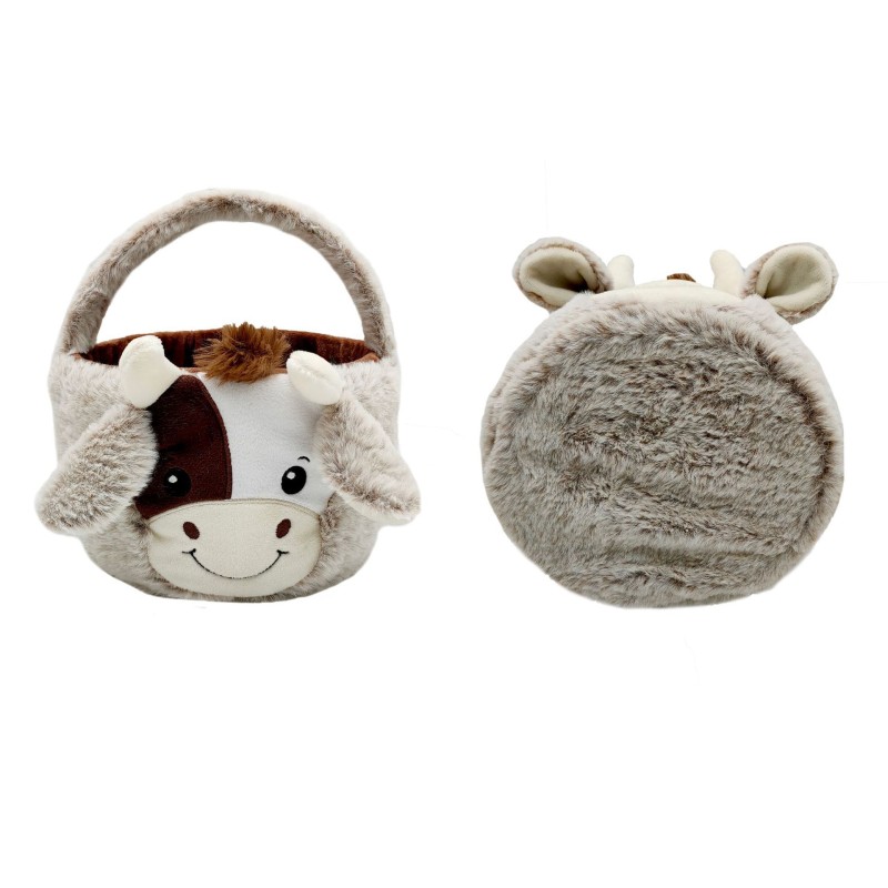 Plush Basket Manufacturer - Cow Toy Easter