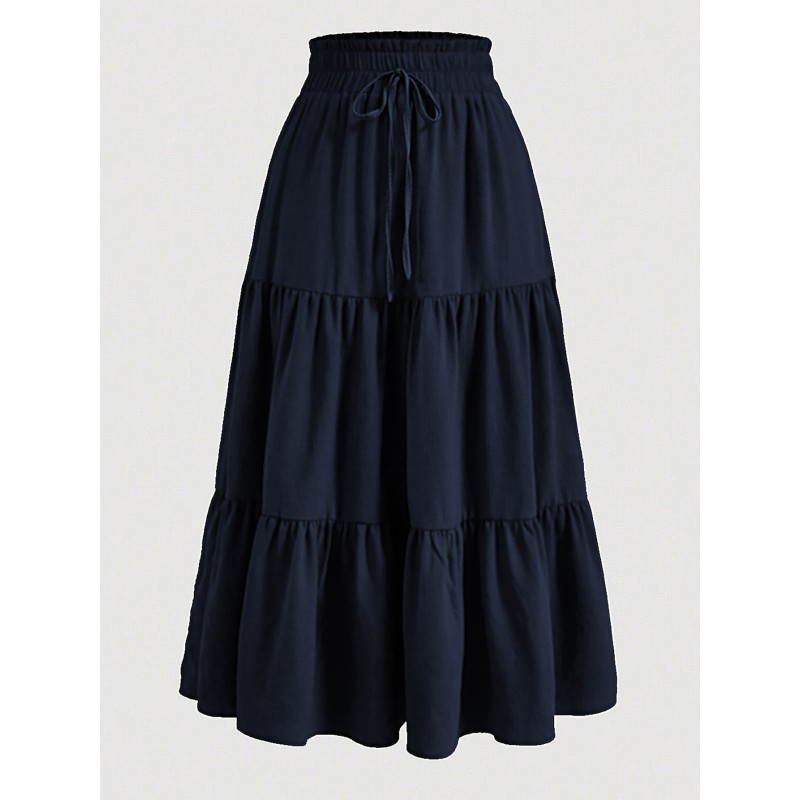 Midi Skirt Manufacturer - Tiered Chiffon Swirl