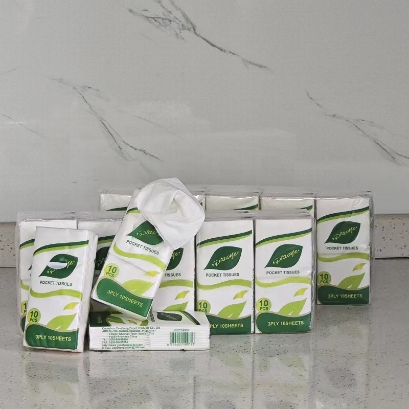 Mini Pocket Tissue Factory - OEM 3 Ply Portable Handkerchief