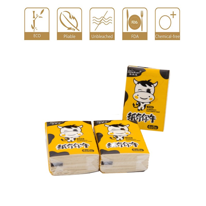 Pocket Tissue Paper Supplier - 4 Ply Bamboo Wood Pulp Novelty