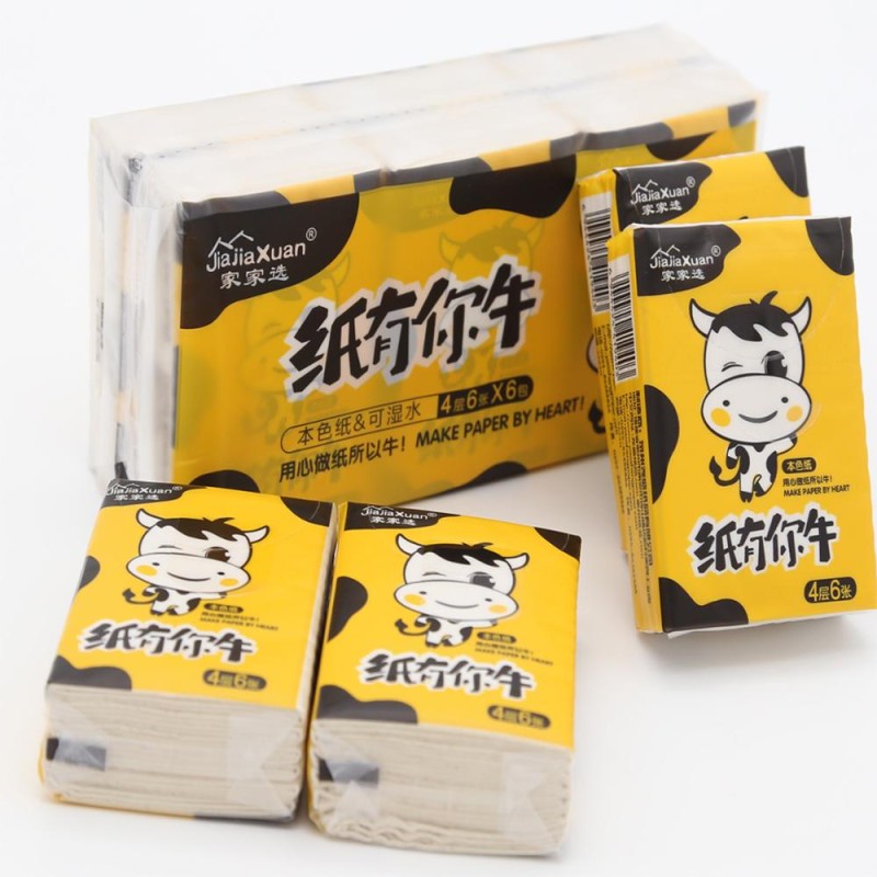 Pocket Tissue Paper Supplier - 4 Ply Bamboo Wood Pulp Novelty