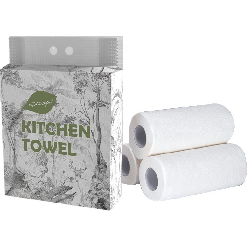 Kitchen Paper Towel Factory - OEM 2 Ply Jumbo Roll Wood Pulp
