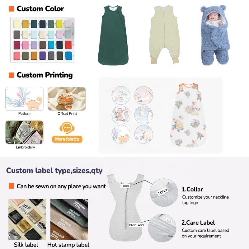 Baby Sleeping Bag Factory - Bamboo Cotton Double Zipper