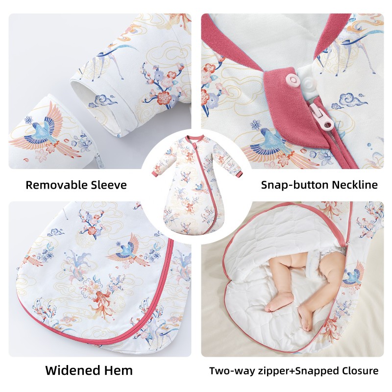 Baby Sleepsuit Supplier - Bamboo Cotton Detachable Sleeves