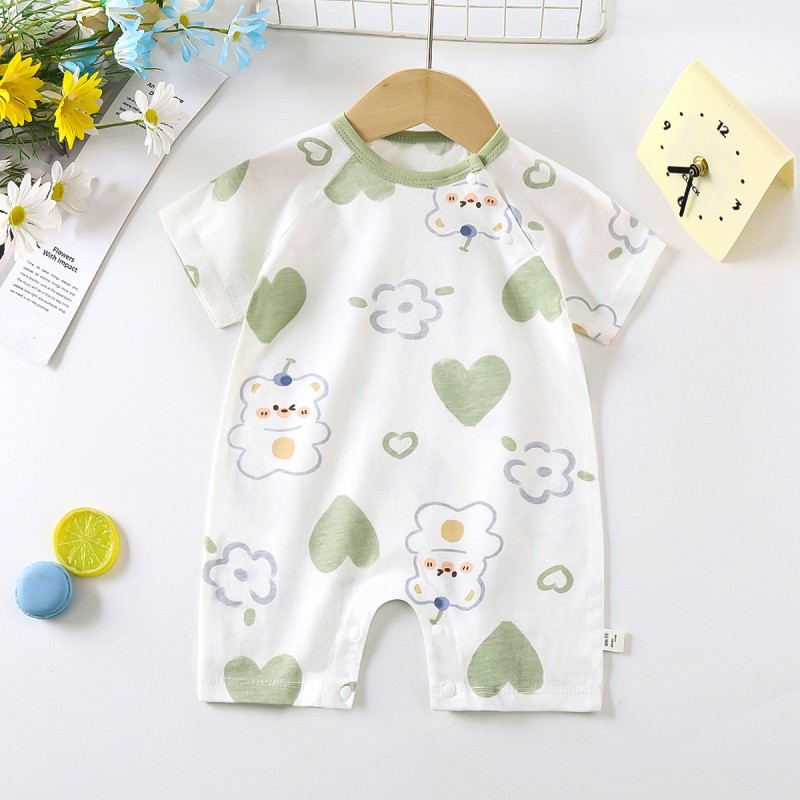 Baby Romper Manufacturer - Short Sleeve Hidden Button