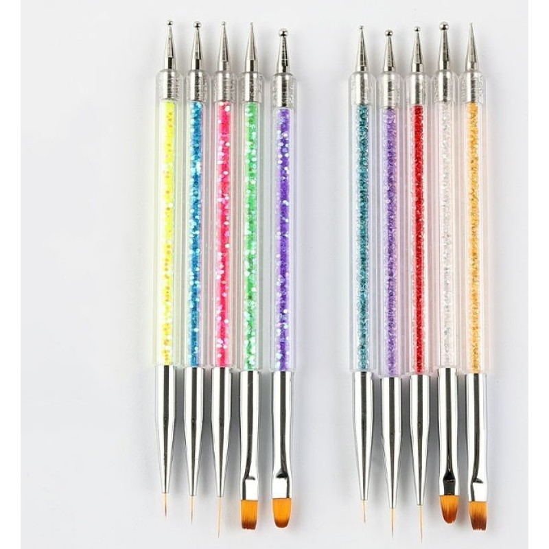 Nail Art Pen Manufacturer - Double-end 5pcs Set