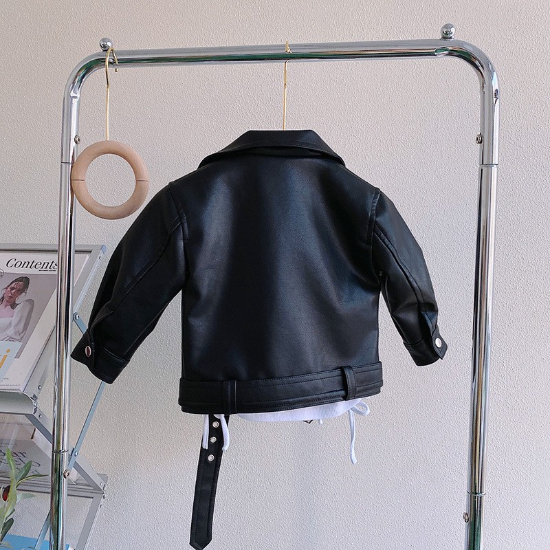 Girls Motorcycle Jacket Factory - PU Black Brown Diagonal