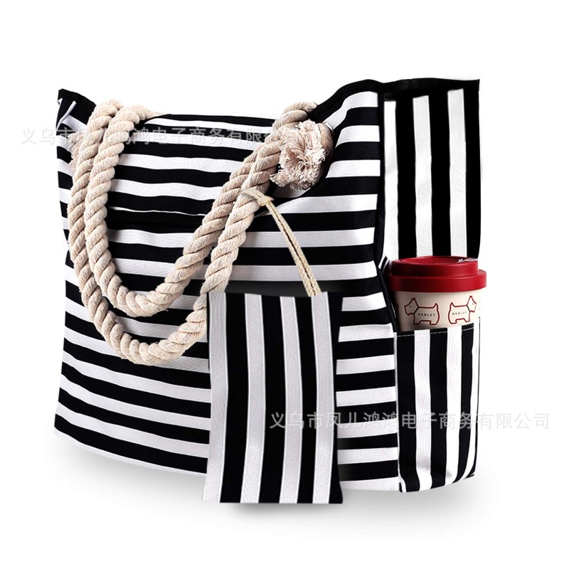 Women Beach Bag Set Supplier - 2PCS Tropical Floral Print