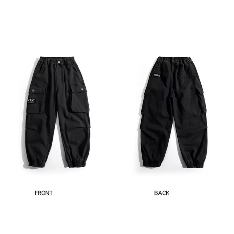 Boys Cargo Pants Factory - Elastic Waist Jogger Spring