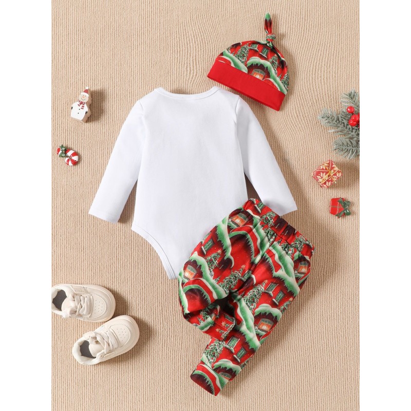 Baby Clothing Set Factory - Letter Print Romper Hat