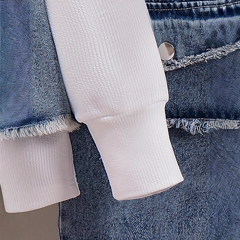 Girls Clothing Set Factory - Bubble Sleeve Denim Vest